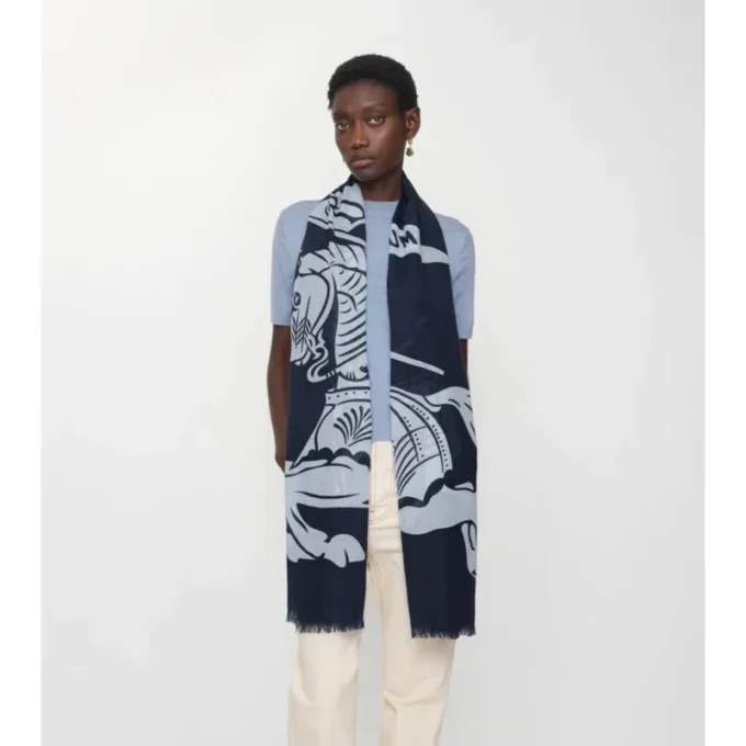 Wide Ekd Wool Scarf
