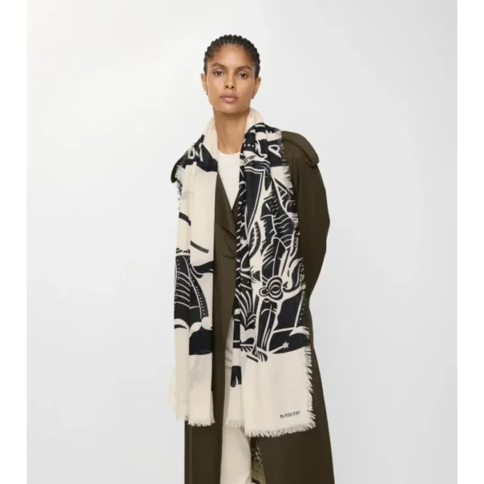 Wide Ekd Wool Scarf