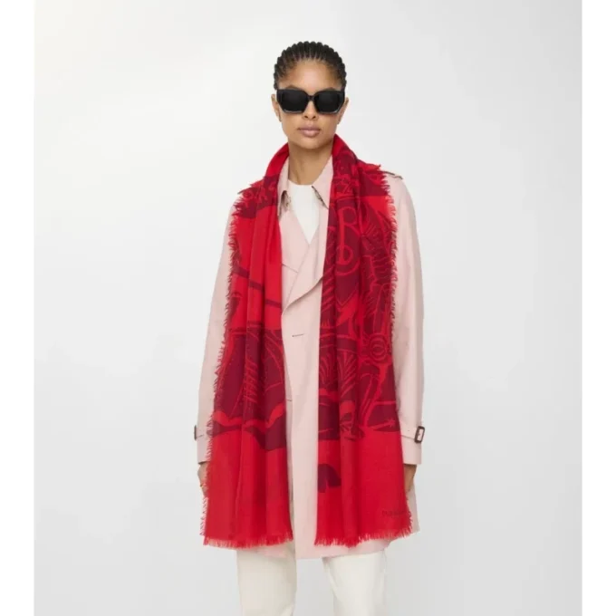 Wide Ekd Wool Scarf