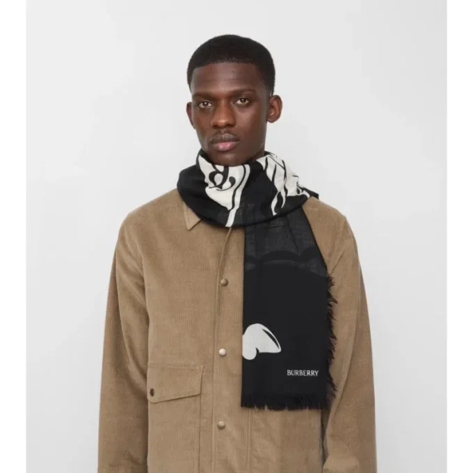 Wide Ekd Wool Scarf