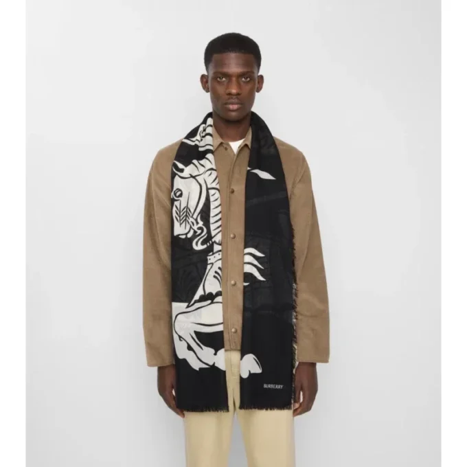 Wide Ekd Wool Scarf