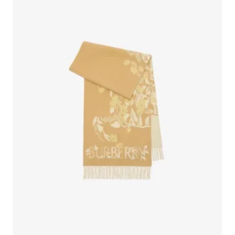 Wide Floral Ekd Cashmere Scarf