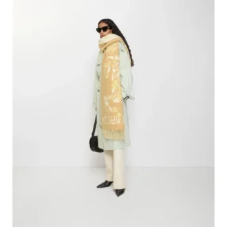 Wide Floral Ekd Cashmere Scarf