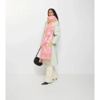 Wide Floral Ekd Cashmere Scarf