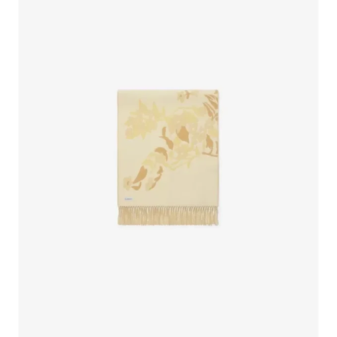 Wide Floral Ekd Cashmere Scarf