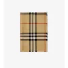 Wide Reversible Check Wool Silk Scarf