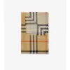 Wide Reversible Check Wool Silk Scarf