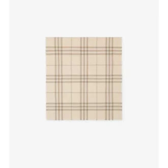 Wide Reversible Check Wool Silk Scarf