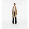 Wide Reversible Check Wool Silk Scarf