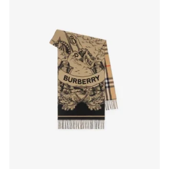 Wide Reversible Ekd Cashmere Scarf