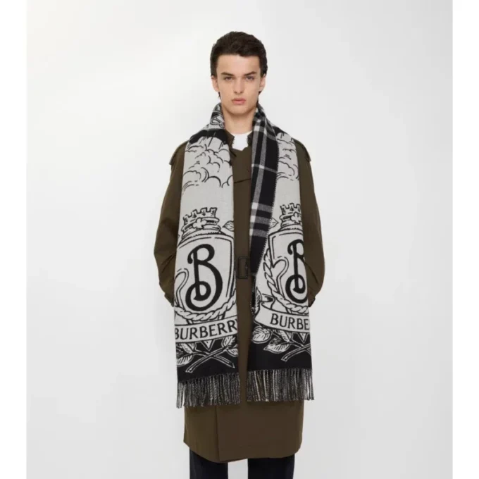 Wide Reversible Stormy Knight Scarf