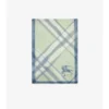 Wide Watercolour Check Silk Scarf