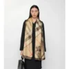 Wide Watercolour Check Silk Scarf