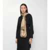 Wide Watercolour Check Silk Scarf