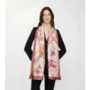 Wide Watercolour Check Silk Scarf