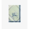 Wide Watercolour Check Silk Scarf