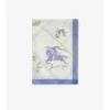 Wide Watercolour Check Silk Scarf