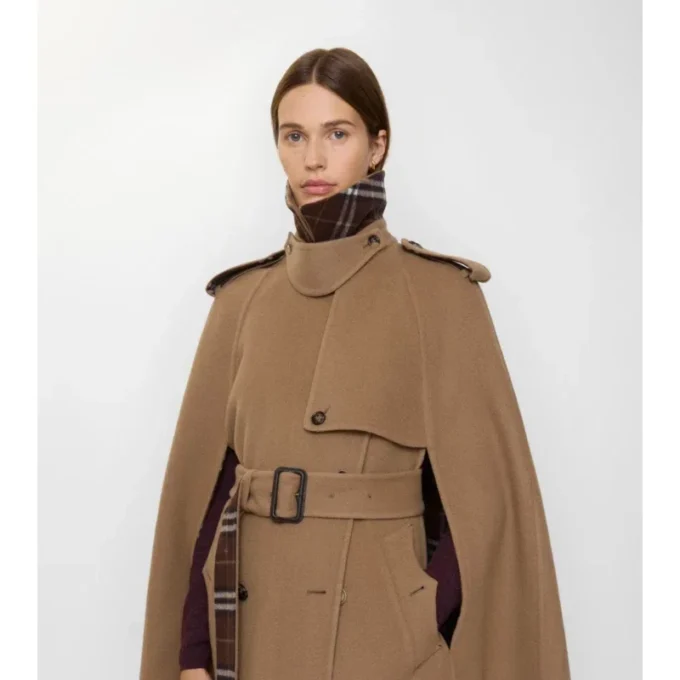 Wool Belmont Trench Cape