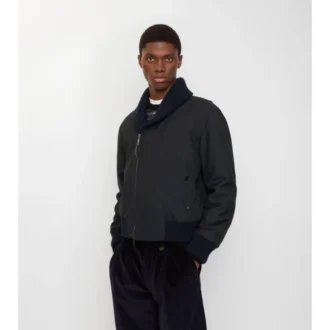 Wool Blend Bomber Jacket