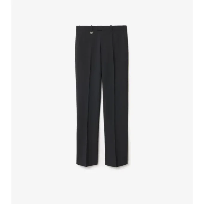 Wool Blend Tailored Trousers