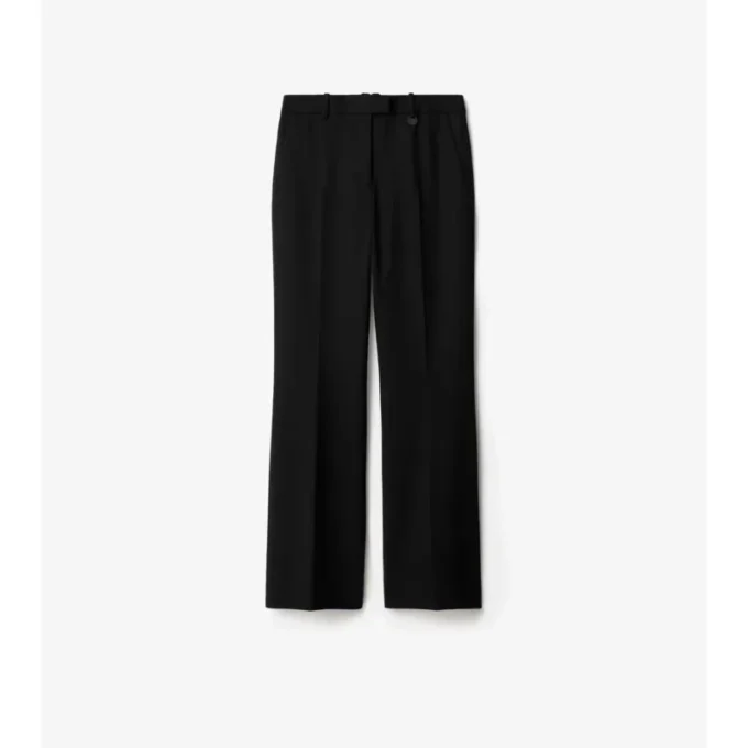 Wool Blend Tailored Trousers
