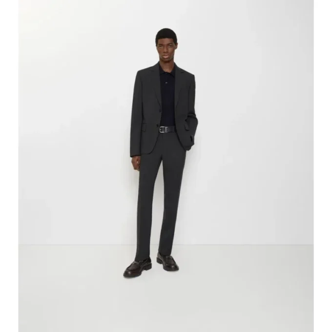 Wool Blend Tailored Trousers