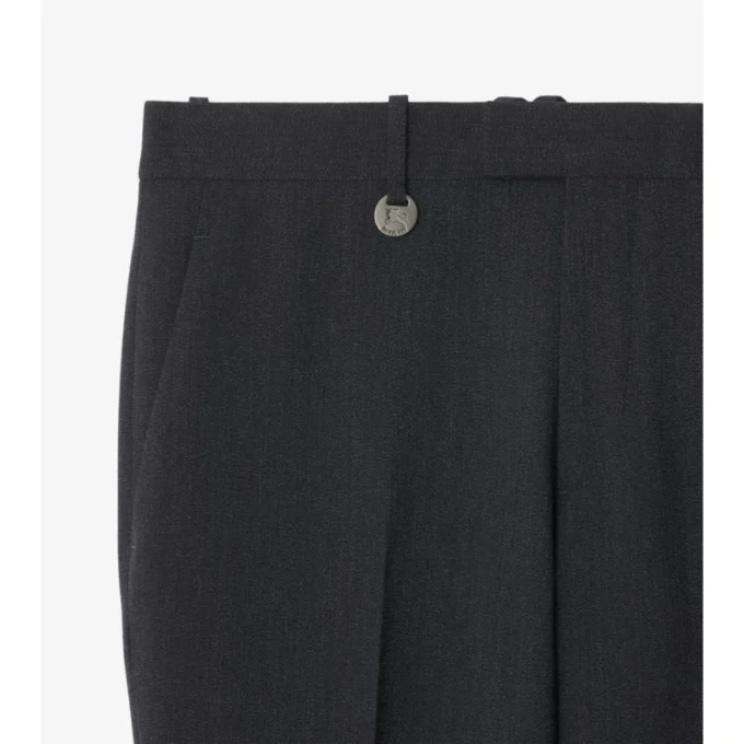 Wool Blend Tailored Trousers