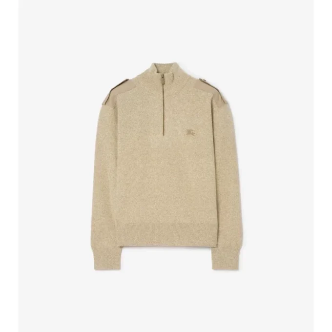 Wool Cashmere Half-Zip Sweater