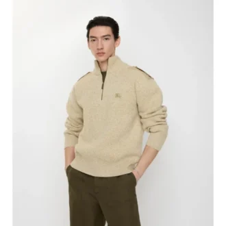 Wool Cashmere Half-Zip Sweater
