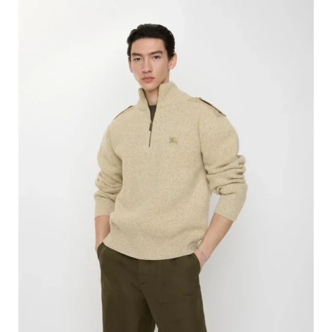 Wool Cashmere Half-Zip Sweater