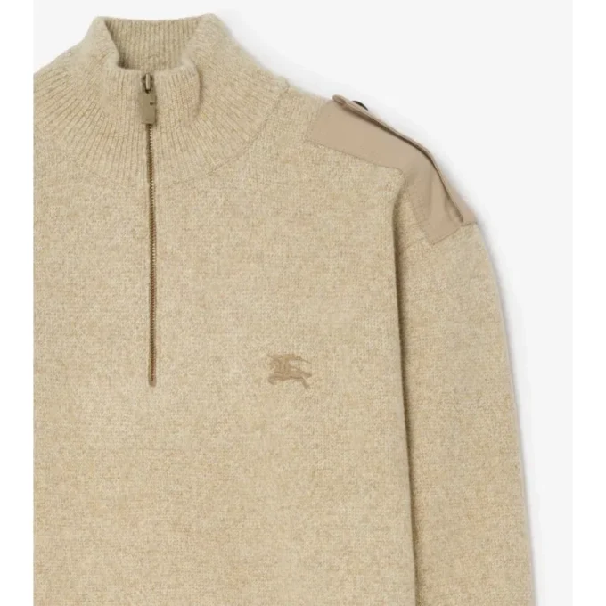 Wool Cashmere Half-Zip Sweater