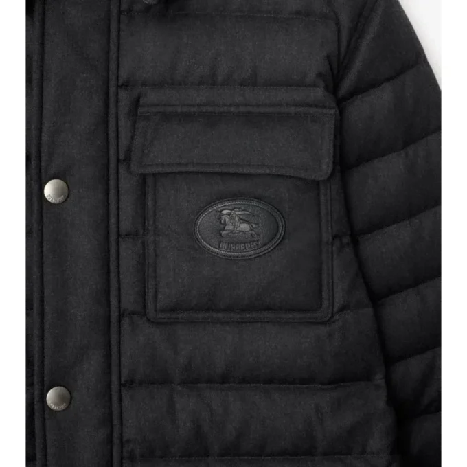 Wool Flannel Padded Overshirt