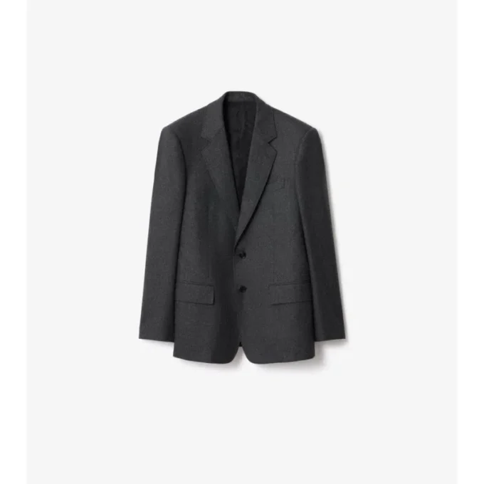 Wool Flannel Tailored Jacket