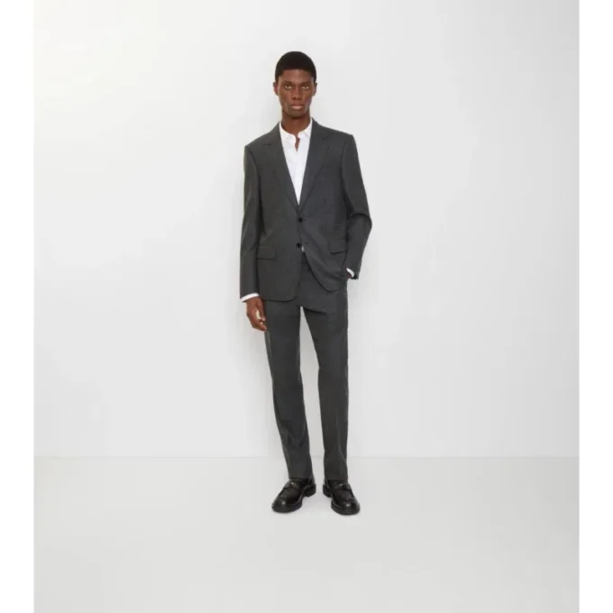 Wool Flannel Tailored Trousers