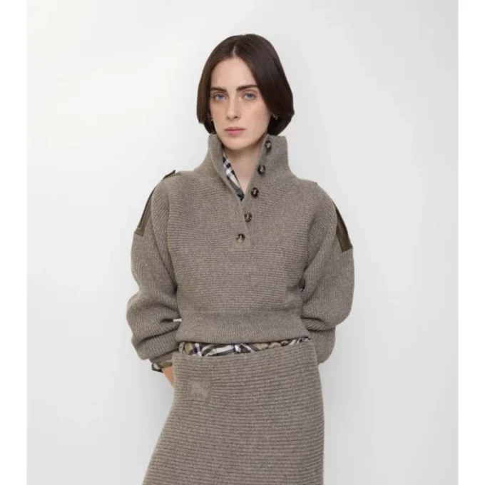 Wool Half-Button Sweater