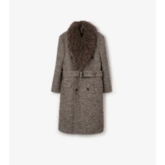Wool Mohair Blend Tailored Coat