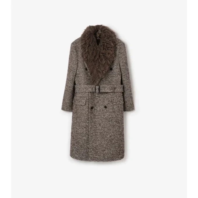 Wool Mohair Blend Tailored Coat