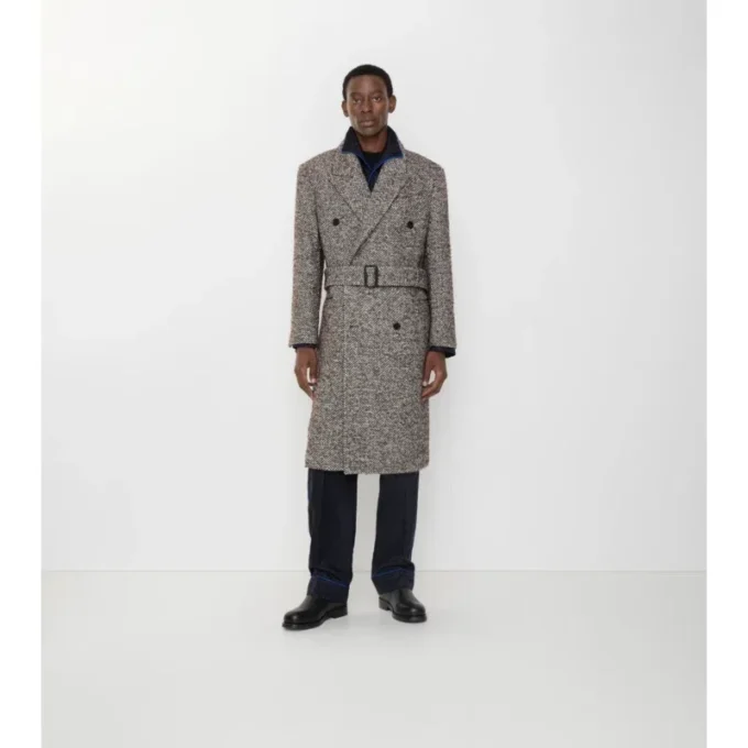 Wool Mohair Blend Tailored Coat