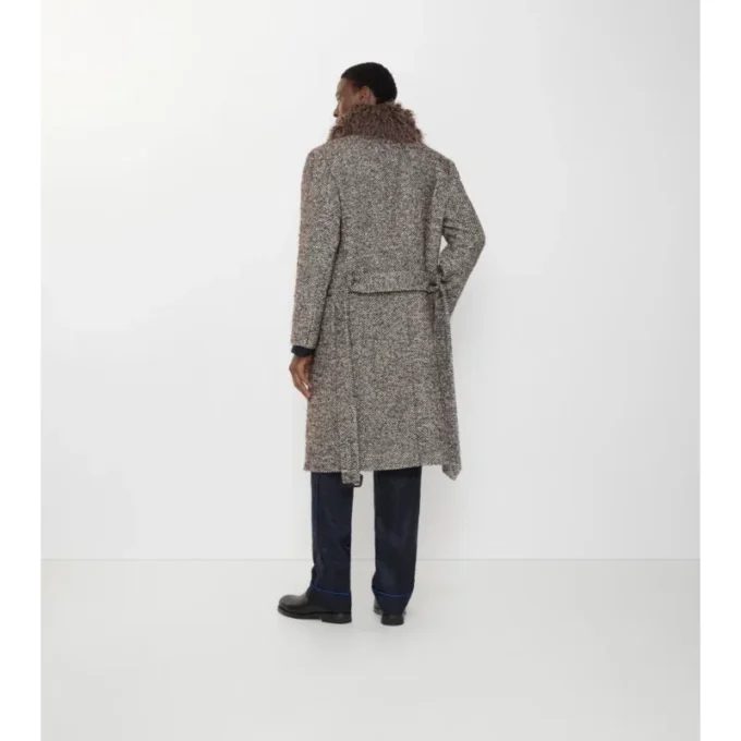 Wool Mohair Blend Tailored Coat